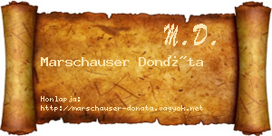 Marschauser Donáta névjegykártya
